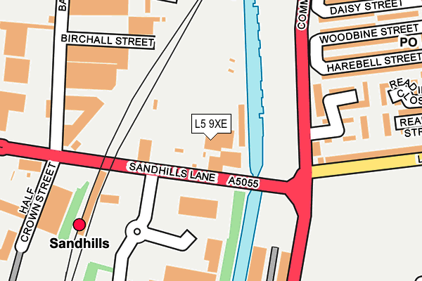 L5 9XE map - OS OpenMap – Local (Ordnance Survey)