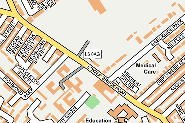 L6 0AG map - OS OpenMap – Local (Ordnance Survey)