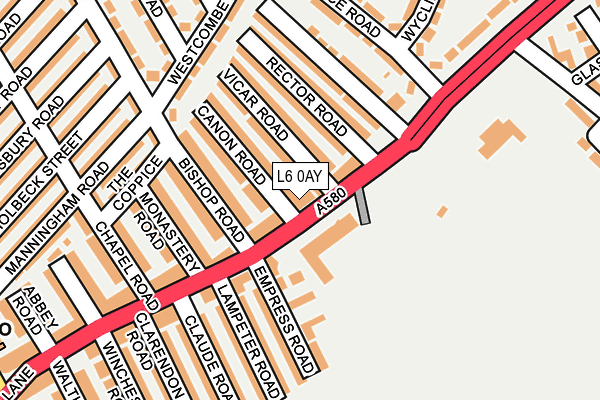 L6 0AY map - OS OpenMap – Local (Ordnance Survey)