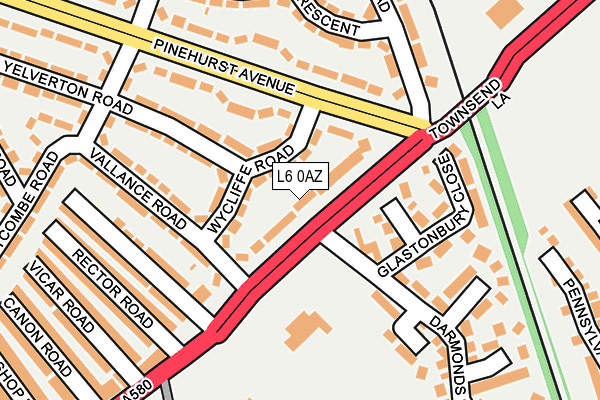 L6 0AZ map - OS OpenMap – Local (Ordnance Survey)