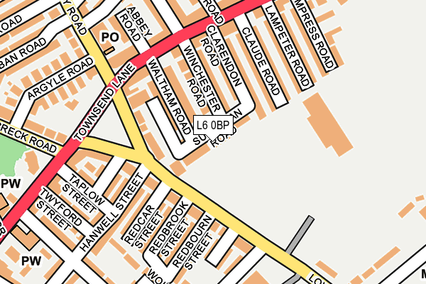 L6 0BP map - OS OpenMap – Local (Ordnance Survey)