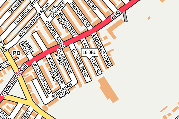 L6 0BU map - OS OpenMap – Local (Ordnance Survey)