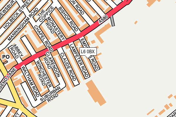 L6 0BX map - OS OpenMap – Local (Ordnance Survey)