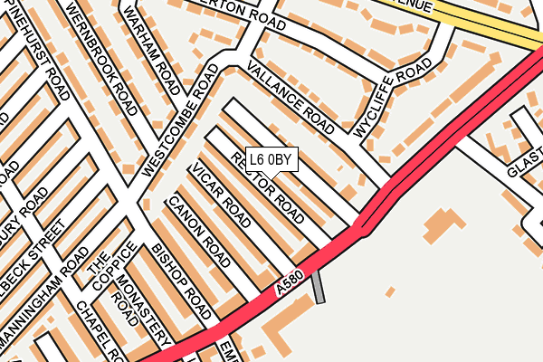 L6 0BY map - OS OpenMap – Local (Ordnance Survey)