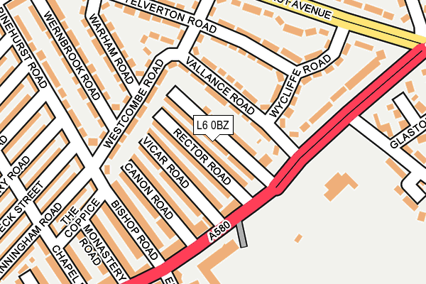 L6 0BZ map - OS OpenMap – Local (Ordnance Survey)