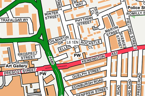 L6 1EN map - OS OpenMap – Local (Ordnance Survey)