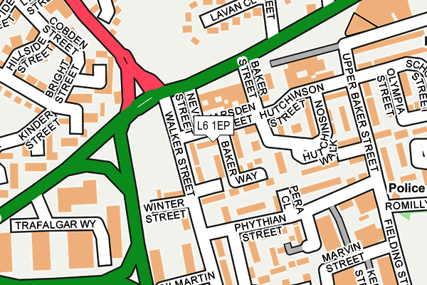 L6 1EP map - OS OpenMap – Local (Ordnance Survey)