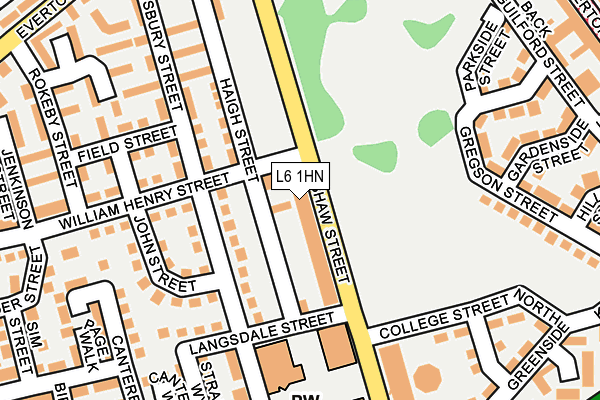 L6 1HN map - OS OpenMap – Local (Ordnance Survey)