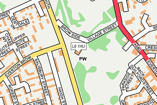 L6 1HU map - OS OpenMap – Local (Ordnance Survey)
