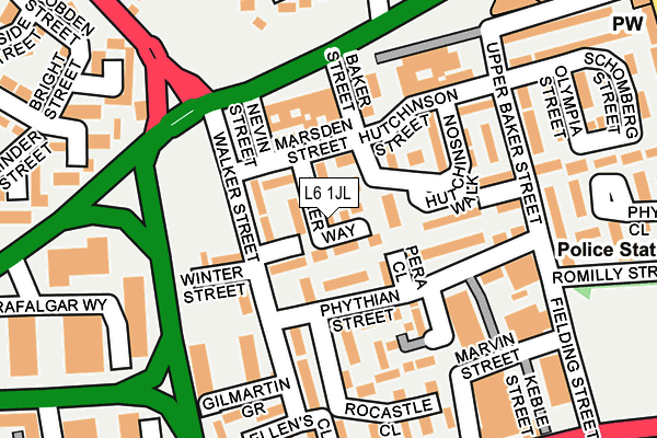 L6 1JL map - OS OpenMap – Local (Ordnance Survey)