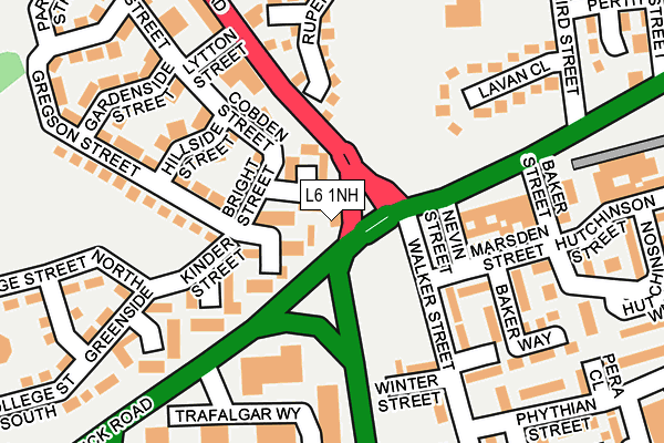 L6 1NH map - OS OpenMap – Local (Ordnance Survey)