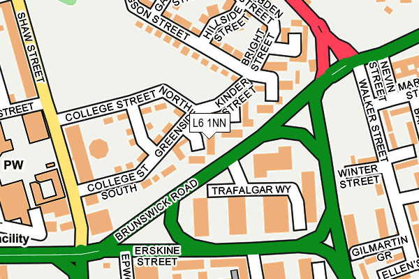L6 1NN map - OS OpenMap – Local (Ordnance Survey)