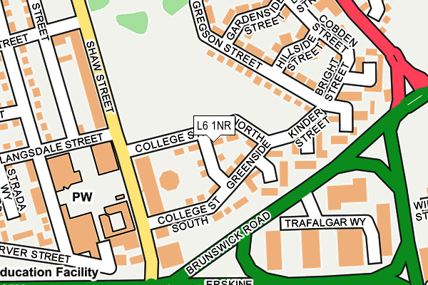 L6 1NR map - OS OpenMap – Local (Ordnance Survey)