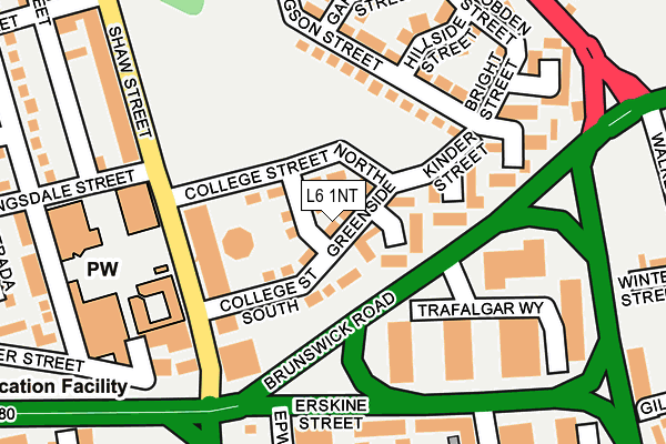 L6 1NT map - OS OpenMap – Local (Ordnance Survey)