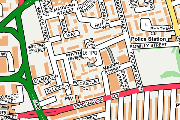 L6 1PQ map - OS OpenMap – Local (Ordnance Survey)