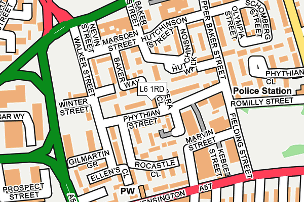 L6 1RD map - OS OpenMap – Local (Ordnance Survey)