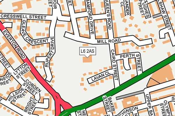 L6 2AS map - OS OpenMap – Local (Ordnance Survey)