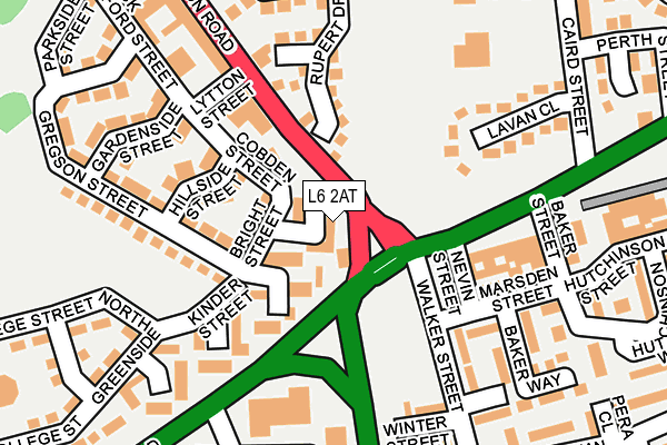 L6 2AT map - OS OpenMap – Local (Ordnance Survey)