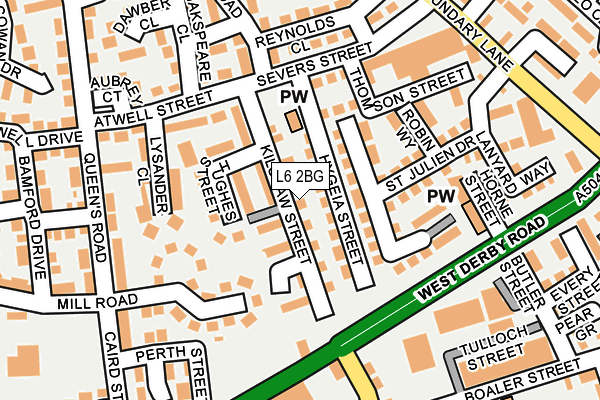 L6 2BG map - OS OpenMap – Local (Ordnance Survey)