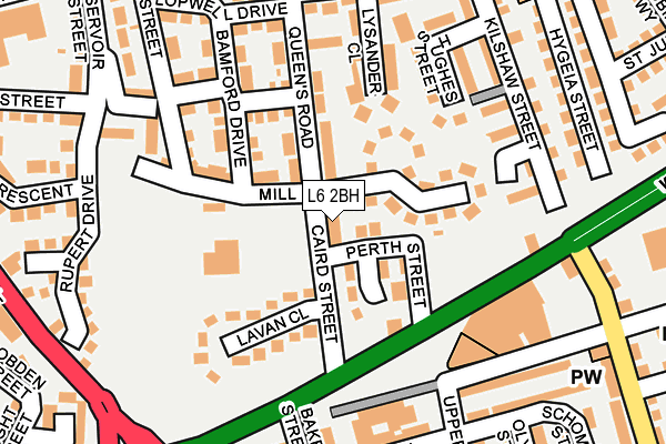 L6 2BH map - OS OpenMap – Local (Ordnance Survey)