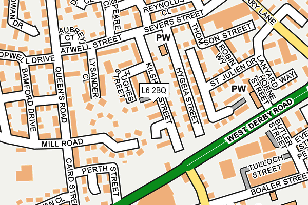 L6 2BQ map - OS OpenMap – Local (Ordnance Survey)