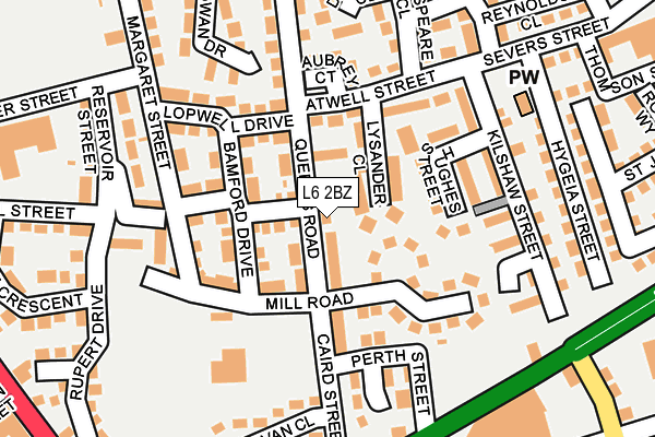 L6 2BZ map - OS OpenMap – Local (Ordnance Survey)