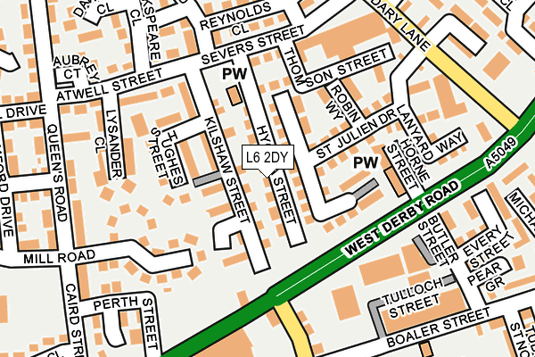 L6 2DY map - OS OpenMap – Local (Ordnance Survey)