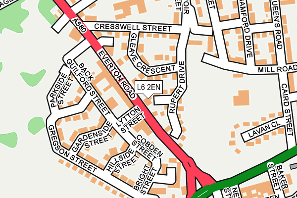 L6 2EN map - OS OpenMap – Local (Ordnance Survey)