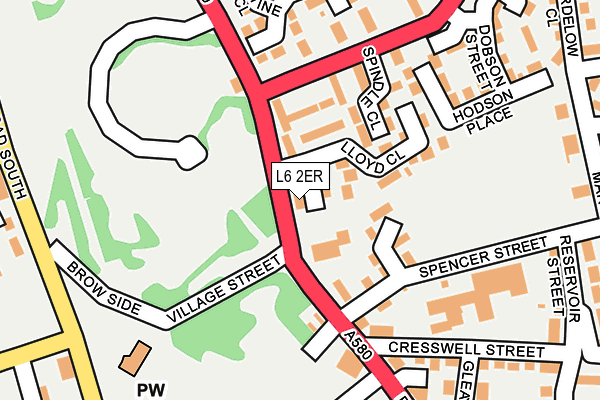 L6 2ER map - OS OpenMap – Local (Ordnance Survey)