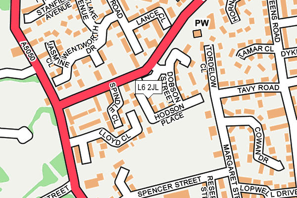L6 2JL map - OS OpenMap – Local (Ordnance Survey)