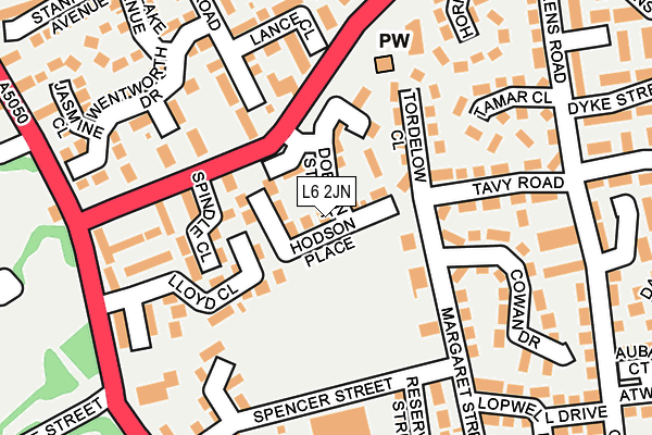L6 2JN map - OS OpenMap – Local (Ordnance Survey)