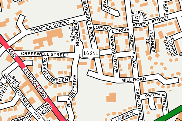 L6 2NL map - OS OpenMap – Local (Ordnance Survey)