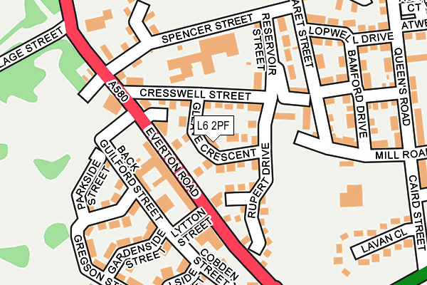 L6 2PF map - OS OpenMap – Local (Ordnance Survey)
