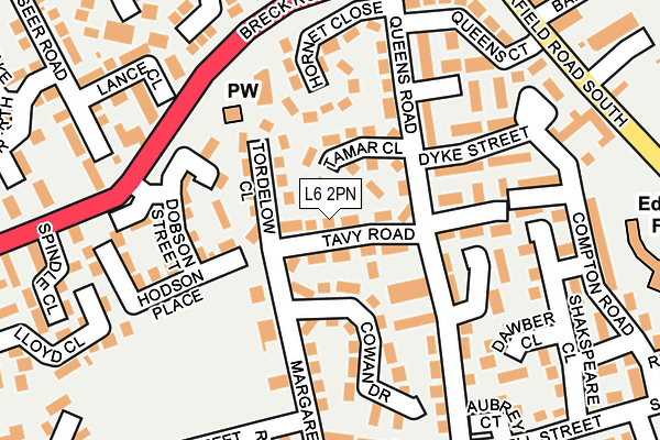 L6 2PN map - OS OpenMap – Local (Ordnance Survey)