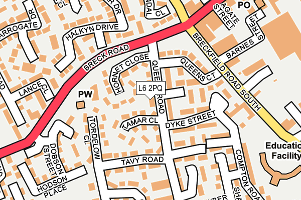 L6 2PQ map - OS OpenMap – Local (Ordnance Survey)