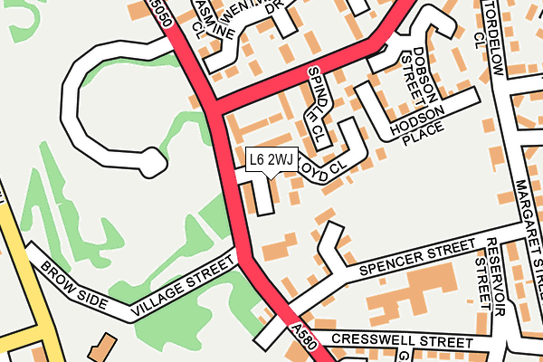 L6 2WJ map - OS OpenMap – Local (Ordnance Survey)