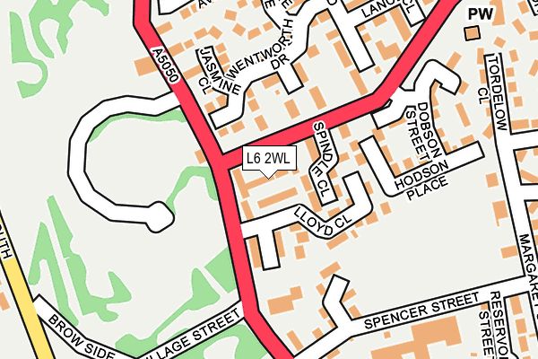 L6 2WL map - OS OpenMap – Local (Ordnance Survey)