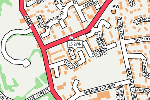 L6 2WN map - OS OpenMap – Local (Ordnance Survey)