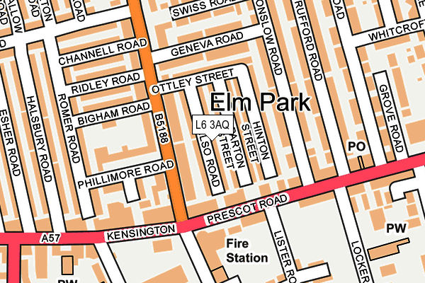 L6 3AQ map - OS OpenMap – Local (Ordnance Survey)