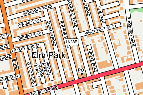 L6 3BE map - OS OpenMap – Local (Ordnance Survey)