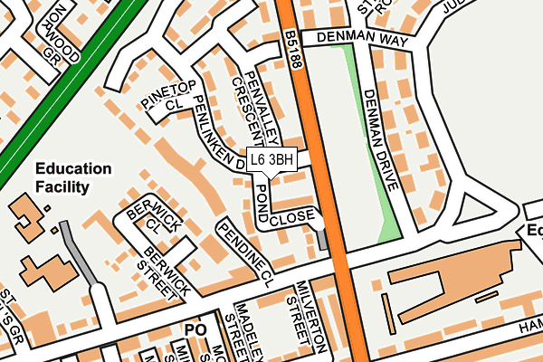 L6 3BH map - OS OpenMap – Local (Ordnance Survey)
