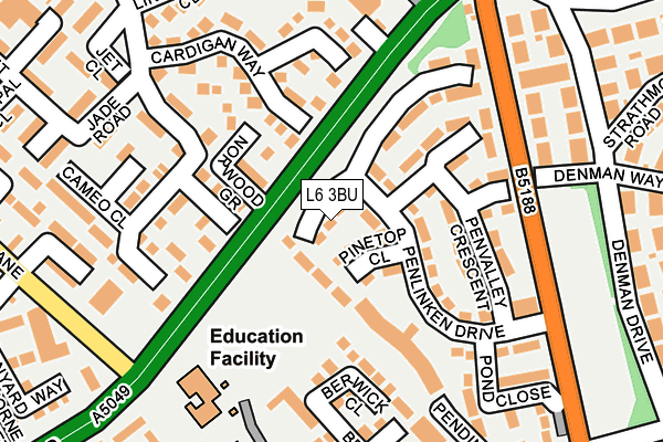 L6 3BU map - OS OpenMap – Local (Ordnance Survey)