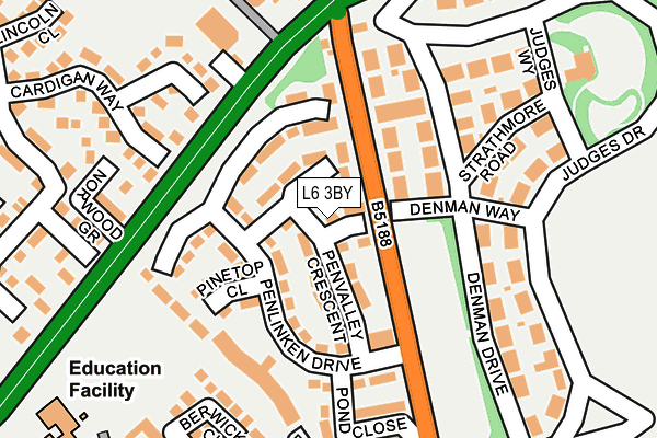 L6 3BY map - OS OpenMap – Local (Ordnance Survey)