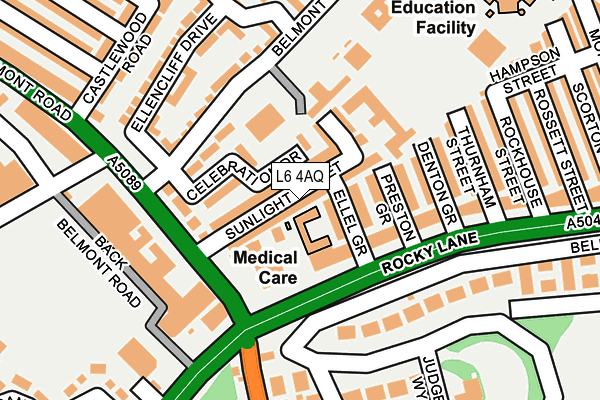 L6 4AQ map - OS OpenMap – Local (Ordnance Survey)