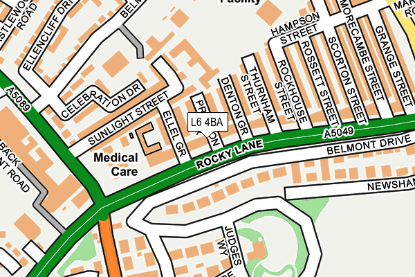 L6 4BA map - OS OpenMap – Local (Ordnance Survey)