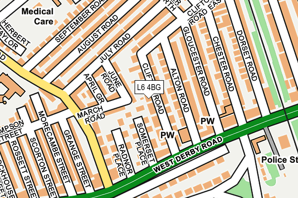 L6 4BG map - OS OpenMap – Local (Ordnance Survey)
