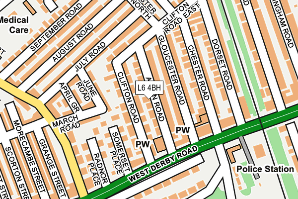 L6 4BH map - OS OpenMap – Local (Ordnance Survey)