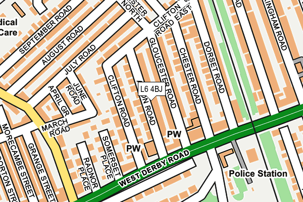 L6 4BJ map - OS OpenMap – Local (Ordnance Survey)