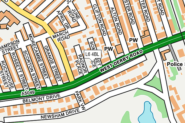 L6 4BL map - OS OpenMap – Local (Ordnance Survey)