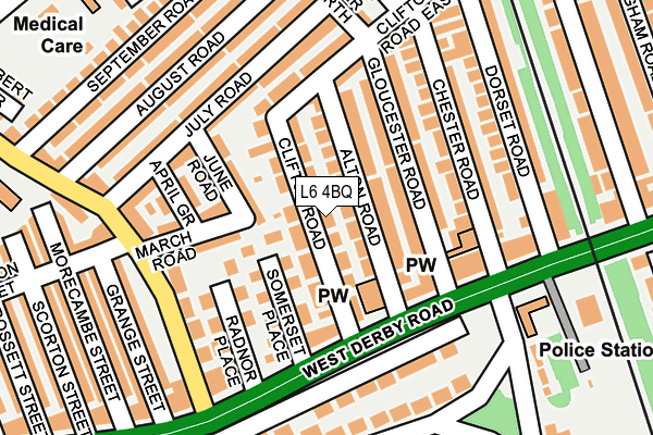 L6 4BQ map - OS OpenMap – Local (Ordnance Survey)